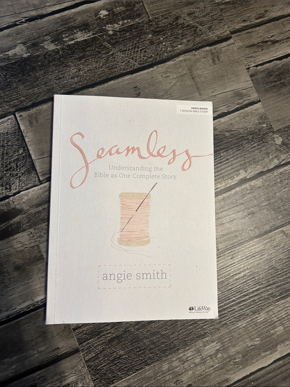 Seamless by Angie Smith - Soft Pink & Cream Bible Study Book